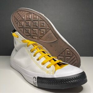Share Converse Chuck Taylor White Yellow Black Custom Men’s Size 10.5